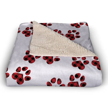 Paw print fleece discount blanket